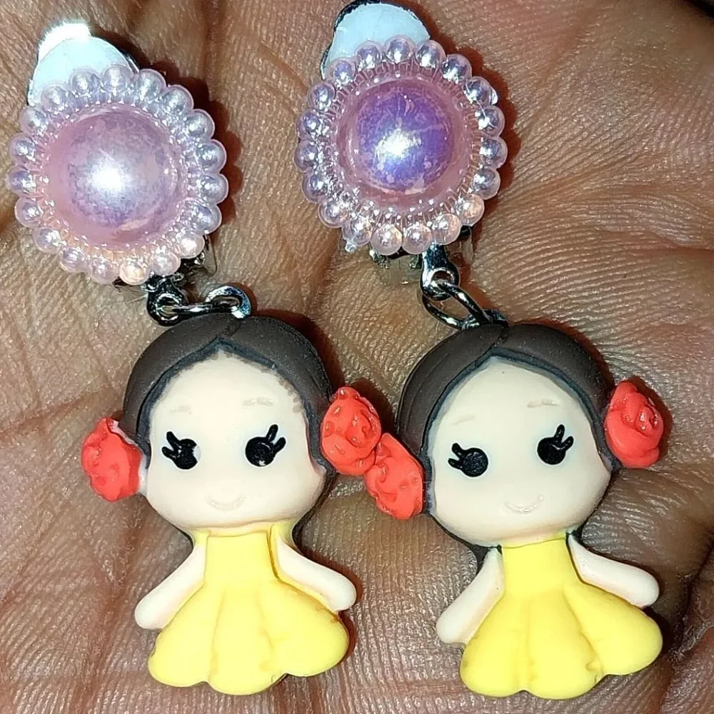 Beautiful fashion clip-on kids earrings